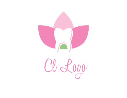 tooth in lotus flower dental logo