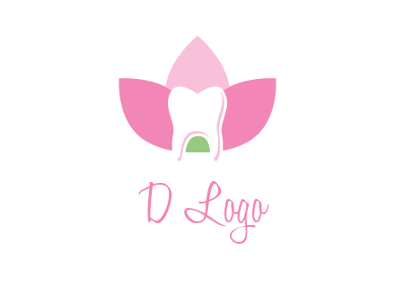 tooth in lotus flower dental logo