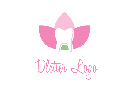 tooth in lotus flower dental logo