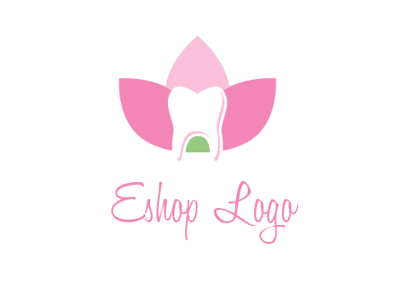 tooth in lotus flower dental logo