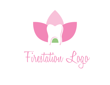 tooth in lotus flower dental logo