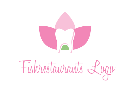 tooth in lotus flower dental logo