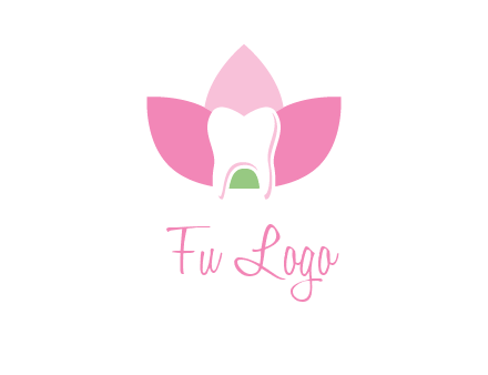 tooth in lotus flower dental logo