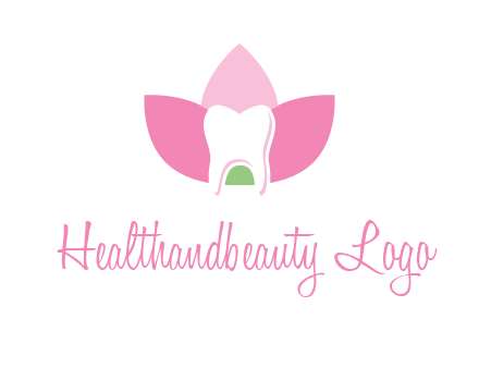 tooth in lotus flower dental logo