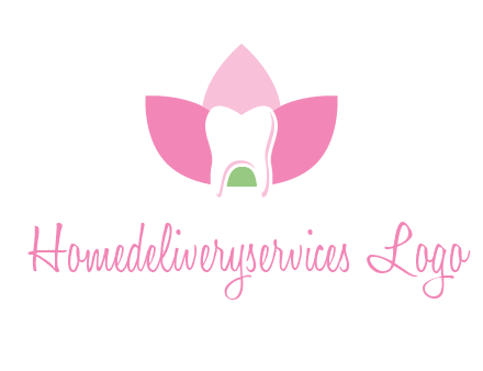 tooth in lotus flower dental logo