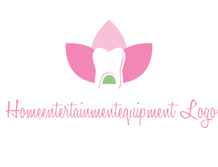 tooth in lotus flower dental logo