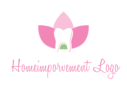 tooth in lotus flower dental logo