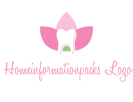 tooth in lotus flower dental logo