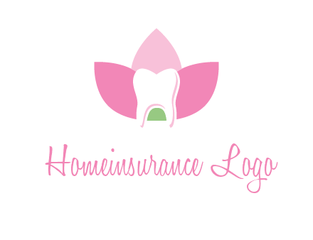 tooth in lotus flower dental logo