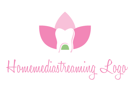 tooth in lotus flower dental logo