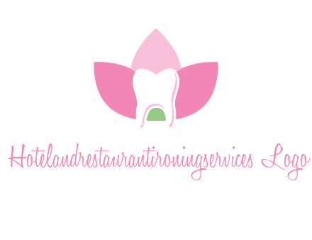 tooth in lotus flower dental logo