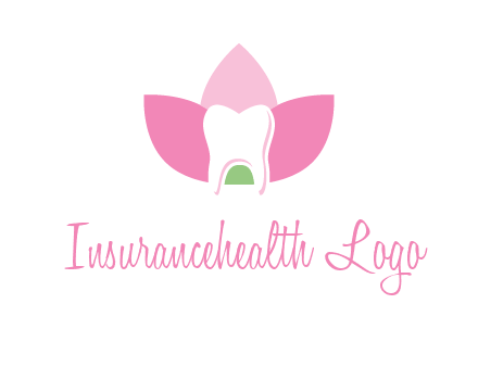 tooth in lotus flower dental logo