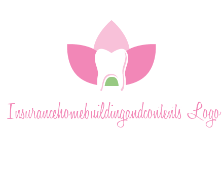 tooth in lotus flower dental logo