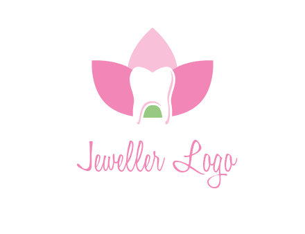 tooth in lotus flower dental logo