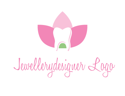 tooth in lotus flower dental logo