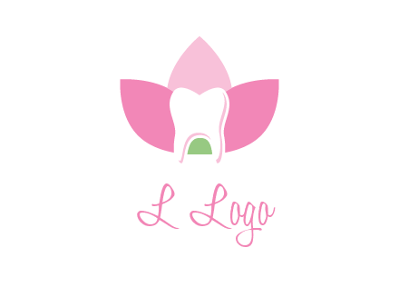 tooth in lotus flower dental logo