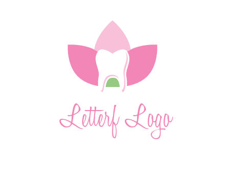 tooth in lotus flower dental logo