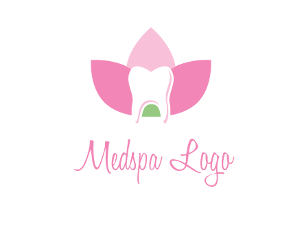 tooth in lotus flower dental logo