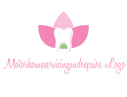 tooth in lotus flower dental logo