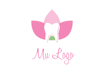 tooth in lotus flower dental logo