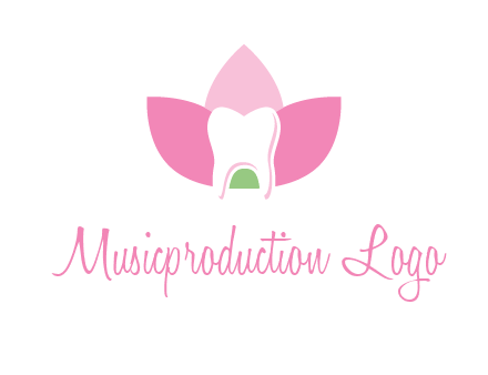 tooth in lotus flower dental logo