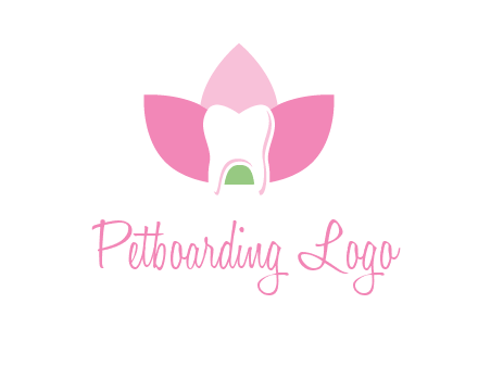 tooth in lotus flower dental logo