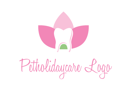 tooth in lotus flower dental logo