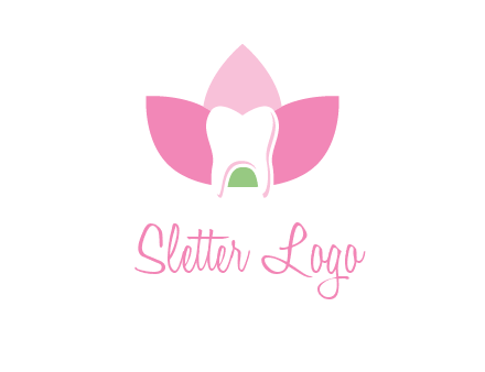 tooth in lotus flower dental logo