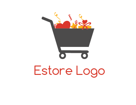 presents on shopping cart logo