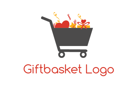 presents on shopping cart logo