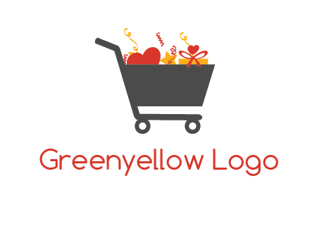 presents on shopping cart logo