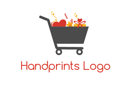 presents on shopping cart logo