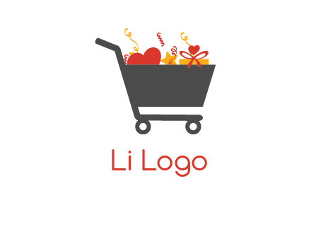 presents on shopping cart logo