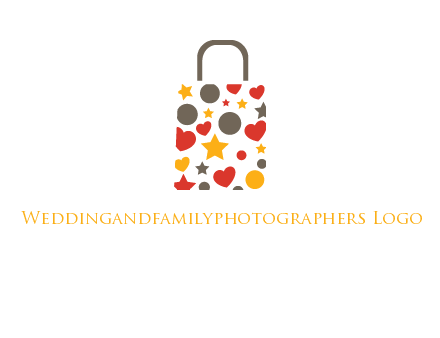 heart and circle shopping bag logo