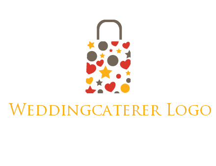 heart and circle shopping bag logo