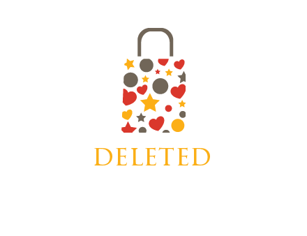 heart and circle shopping bag logo