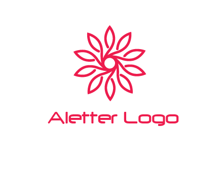 abstract daisy flower logo