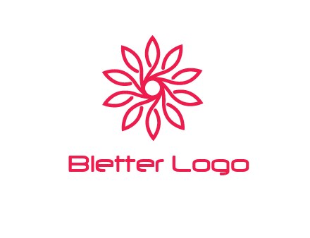 abstract daisy flower logo