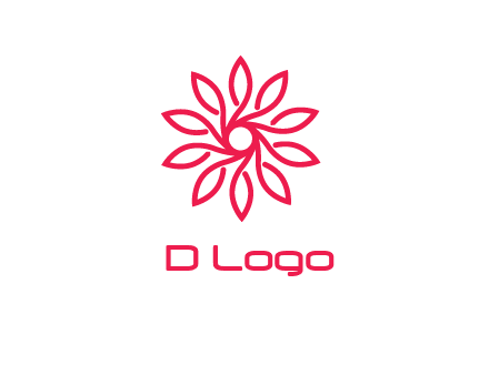 abstract daisy flower logo