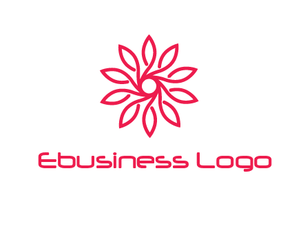 abstract daisy flower logo