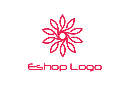 abstract daisy flower logo