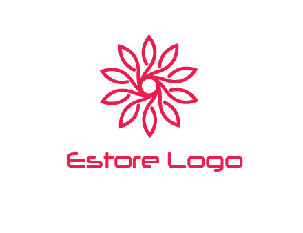 abstract daisy flower logo