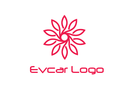 abstract daisy flower logo