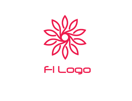 abstract daisy flower logo