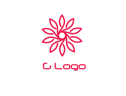 abstract daisy flower logo