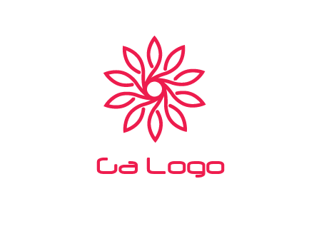 abstract daisy flower logo