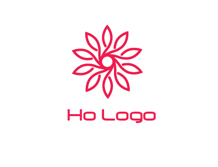 abstract daisy flower logo