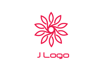 abstract daisy flower logo