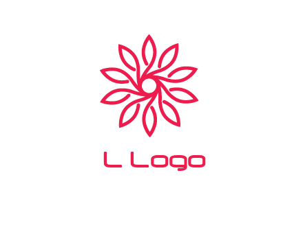 abstract daisy flower logo