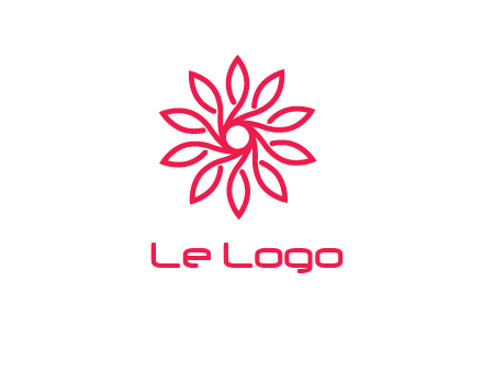 abstract daisy flower logo